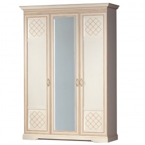 Шкаф для одежды 3-дверный №800 Парма кремовый белый в Озёрске - ozyorsk.mebel-74.com | фото