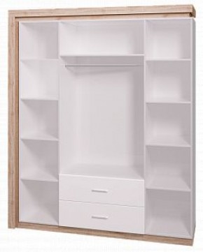 Шкаф для одежды с ящиками 4-х створчатый с зеркалом Люмен 16 в Озёрске - ozyorsk.mebel-74.com | фото