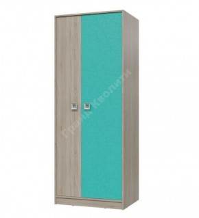 Шкаф для одежды Сити (Арт. 6-9411) Дуб Сонома/Аква в Озёрске - ozyorsk.mebel-74.com | фото