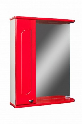 Шкаф-зеркало Радуга Красный 50 левый АЙСБЕРГ (DA1122HZR) в Озёрске - ozyorsk.mebel-74.com | фото