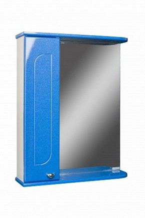 Шкаф-зеркало Радуга Синий металлик 55 левый АЙСБЕРГ (DA1129HZR) в Озёрске - ozyorsk.mebel-74.com | фото