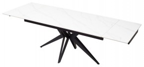 Стол FORIO 160 MATT WHITE MARBLE SOLID CERAMIC / BLACK, ®DISAUR в Озёрске - ozyorsk.mebel-74.com | фото