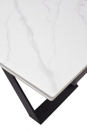 Стол LIVORNO 180 MATT WHITE MARBLE SOLID CERAMIC / BLACK, ®DISAUR в Озёрске - ozyorsk.mebel-74.com | фото