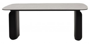 Стол NORD 200 TL-102 Бежевый мрамор, испанская керамика / черный каркас, ®DISAUR в Озёрске - ozyorsk.mebel-74.com | фото