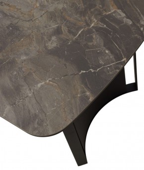 Стол RASMUS 160 KL-80 Серый мрамор, итальянская керамика / черный каркас, ®DISAUR в Озёрске - ozyorsk.mebel-74.com | фото