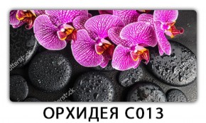 Стол раздвижной Трилогия с фотопечатью Орхидея C013 в Озёрске - ozyorsk.mebel-74.com | фото