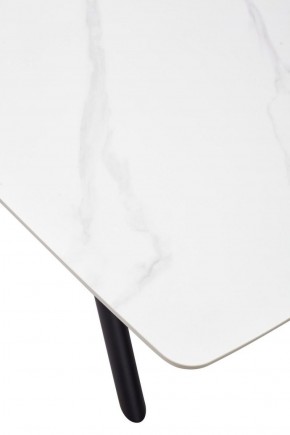 Стол RIVOLI 140 MATT WHITE MARBLE SOLID CERAMIC / BLACK, ®DISAUR в Озёрске - ozyorsk.mebel-74.com | фото