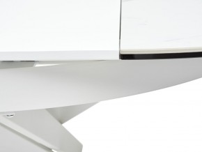 Стол TRENTO 120 HIGH GLOSS STATUARIO Белый мрамор глянцевый, керамика/ белый каркас, ®DISAUR в Озёрске - ozyorsk.mebel-74.com | фото