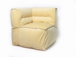 Угловое модульное бескаркасное кресло Комфорт (Желтый велюр) в Озёрске - ozyorsk.mebel-74.com | фото