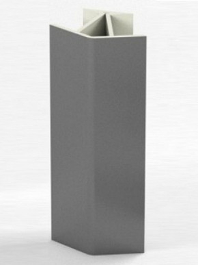 Угловое соединение для цоколя 135 гр. h100 мм (Алюминий, Белый, Черный, Сонома) в Озёрске - ozyorsk.mebel-74.com | фото