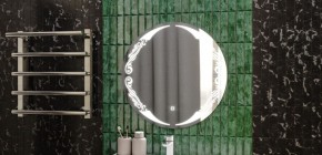 Зеркало Канберра 700х700 с подсветкой Домино (GL7032Z) в Озёрске - ozyorsk.mebel-74.com | фото